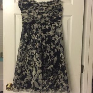 BCBG  Black and White Cocktail Dress